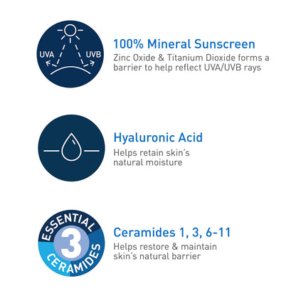 CeraVe 100% Mineral Sunscreen SPF 50