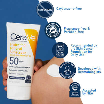CeraVe 100% Mineral Sunscreen SPF 50