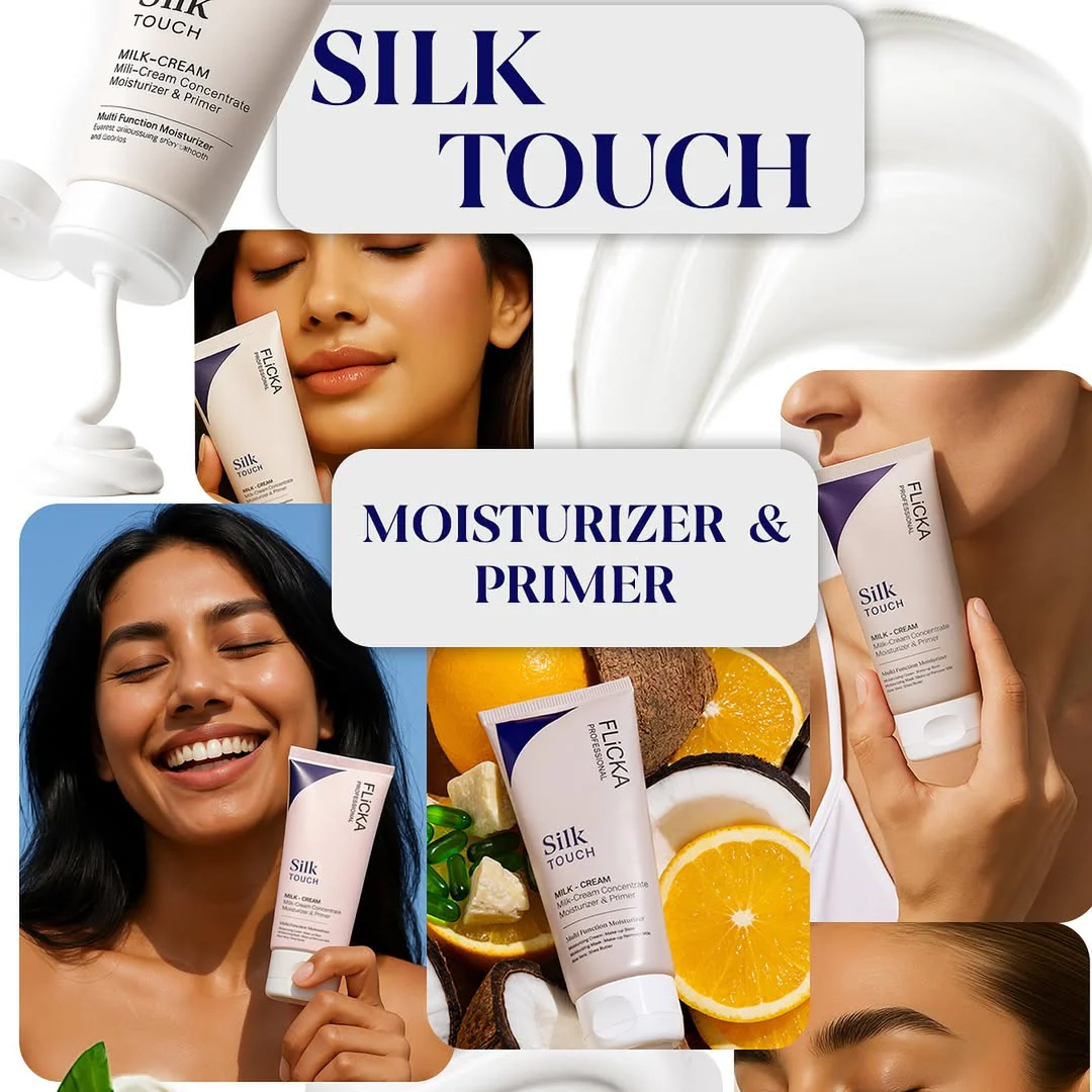 Flicka Silk Touch - 3 in 1 Moisturizer, Primer & Sunscreen for Face